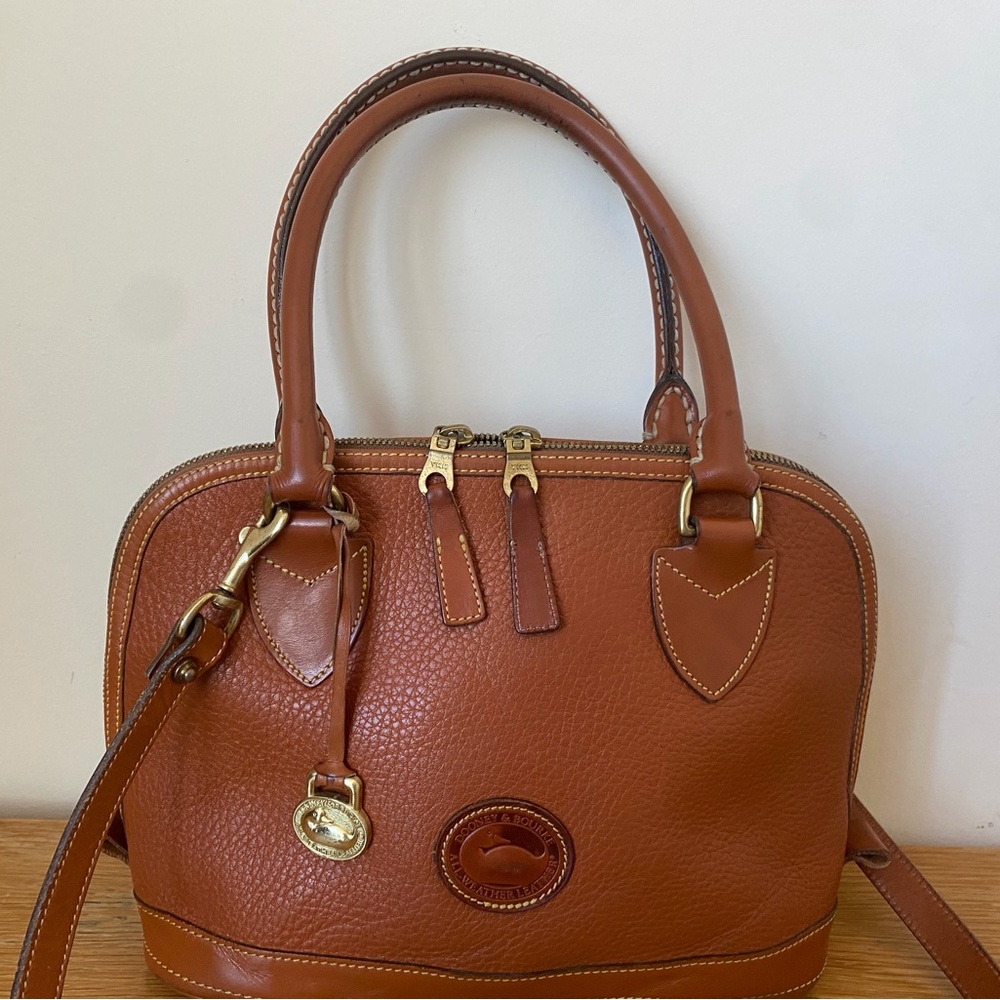 Dooney & Bourke Saddle Tan Pebble Leather Satchel